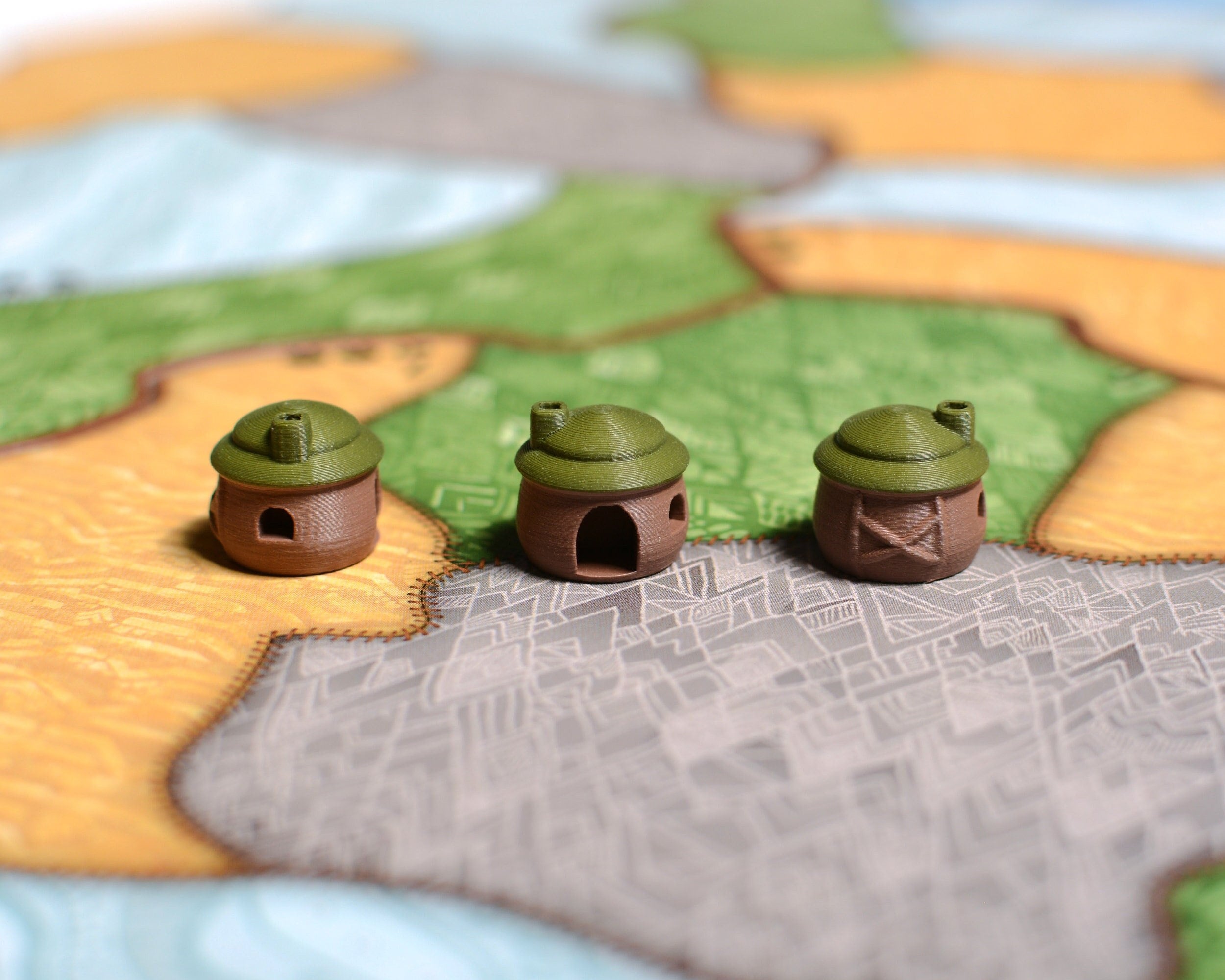 Spirit Island | Dahan Huts | Tokens Upgrade - 36pcs - board game expansion set - BoardGeekFox