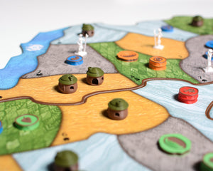 Spirit Island | Dahan Huts | Tokens Upgrade - 36pcs - board game expansion set - BoardGeekFox