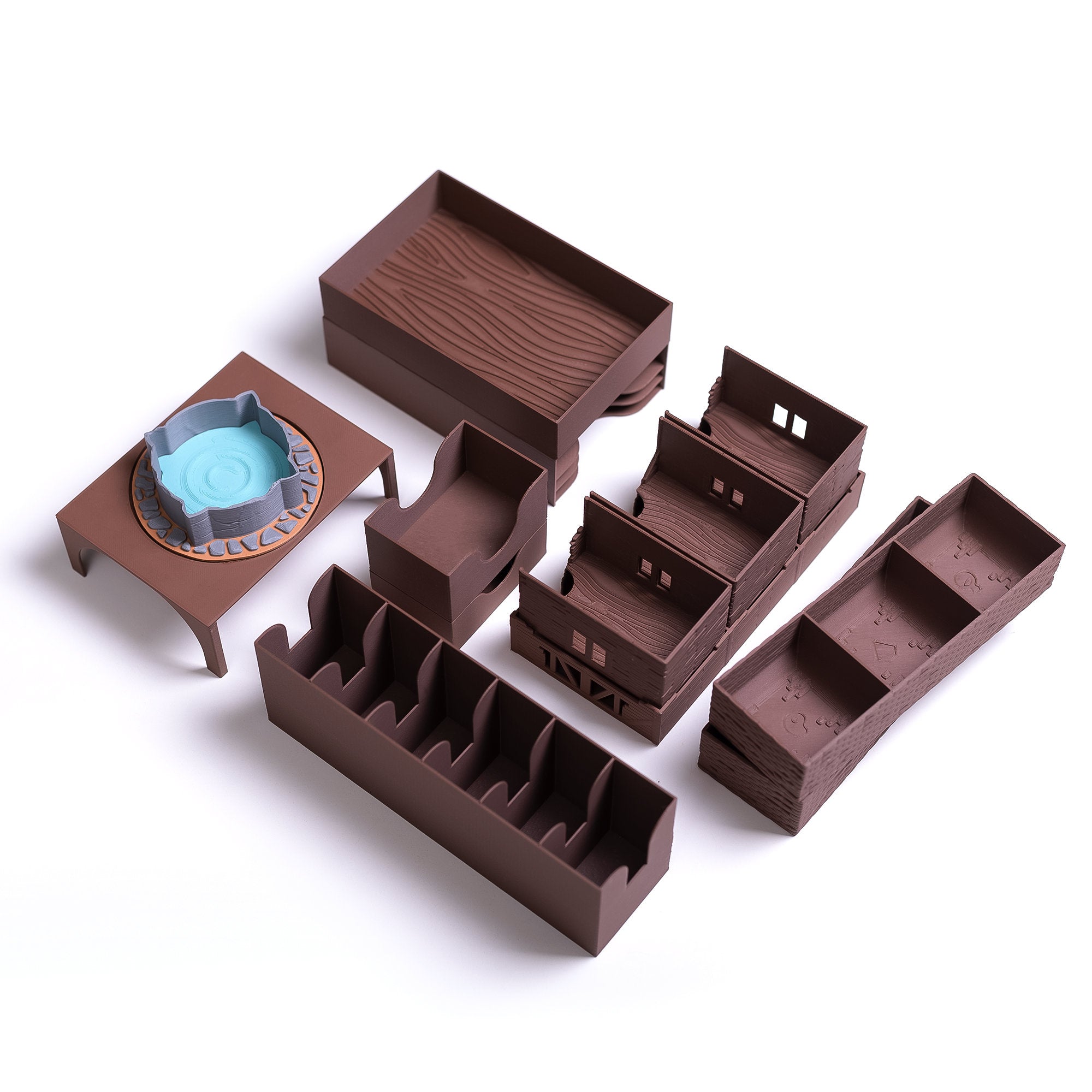 Flamecraft Organizer: Magical Game Setup, Works with Sleeved Cards - board game expansion set - BoardGeekFox