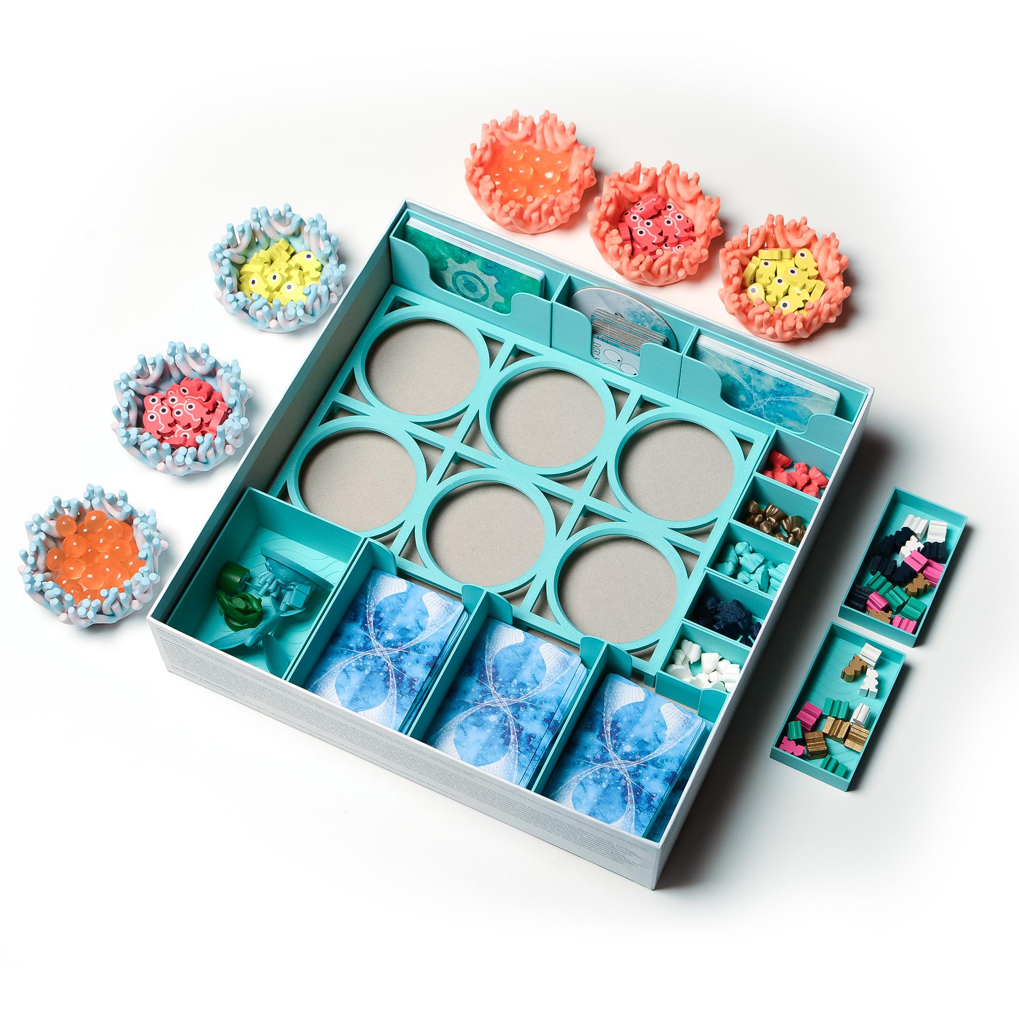 Finspan Board Game Organizer + Coral Resource Holders and Upgrade kit - board game expansion set - BoardGeekFox