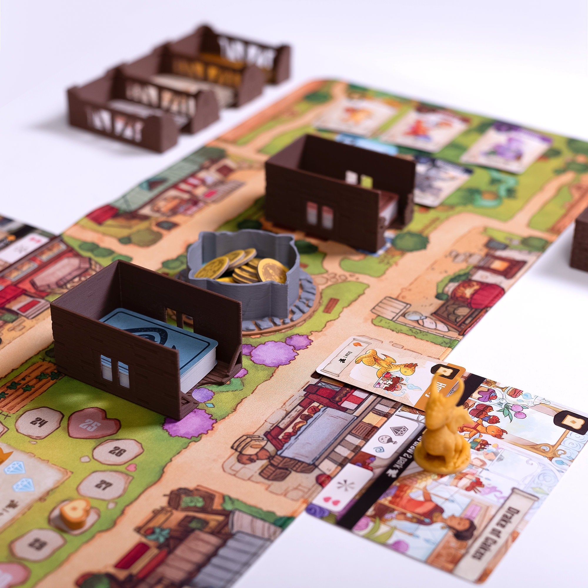 Flamecraft Organizer: Magical Game Setup, Works with Sleeved Cards - board game expansion set - BoardGeekFox