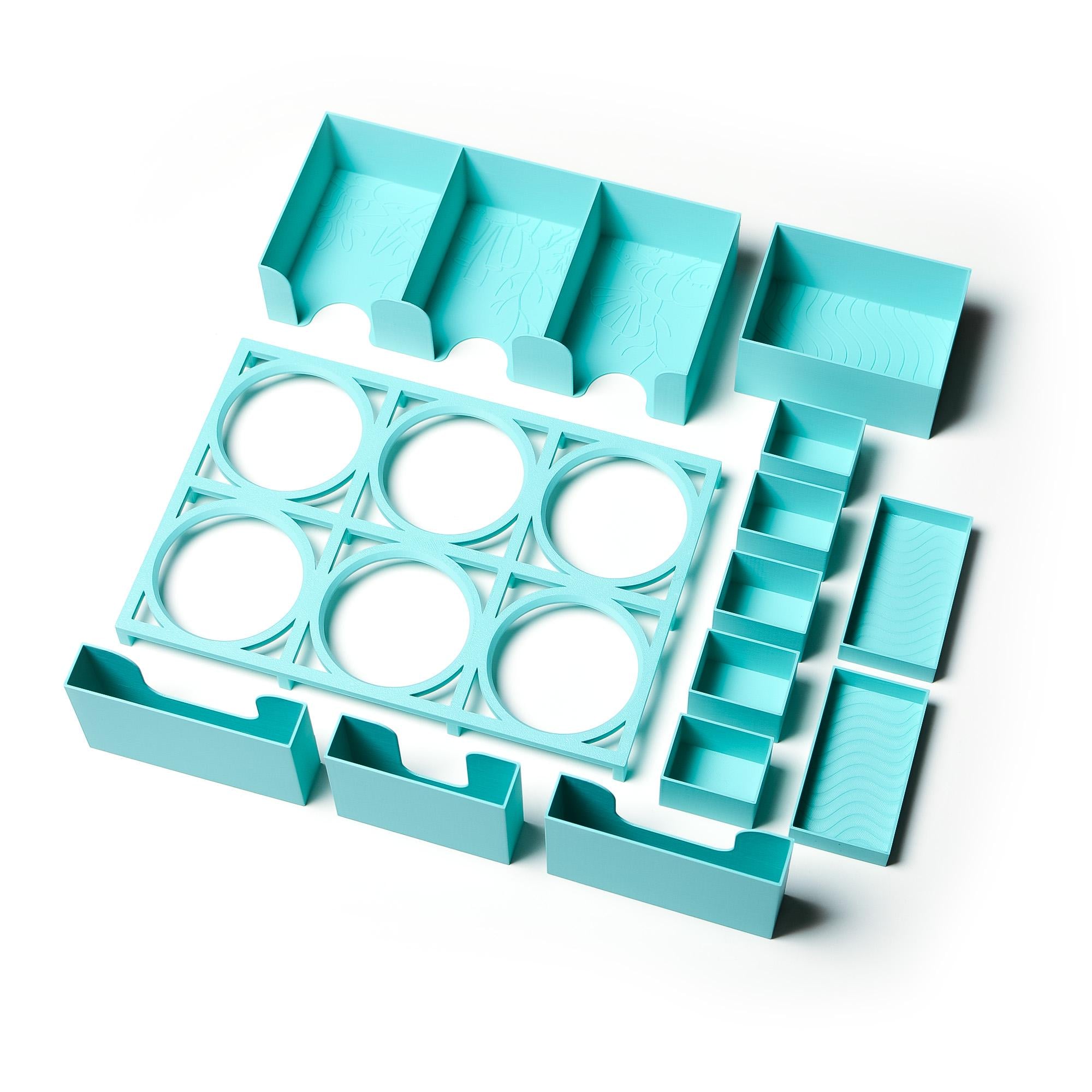 Finspan Board Game Organizer + Coral Resource Holders and Upgrade kit - board game expansion set - BoardGeekFox