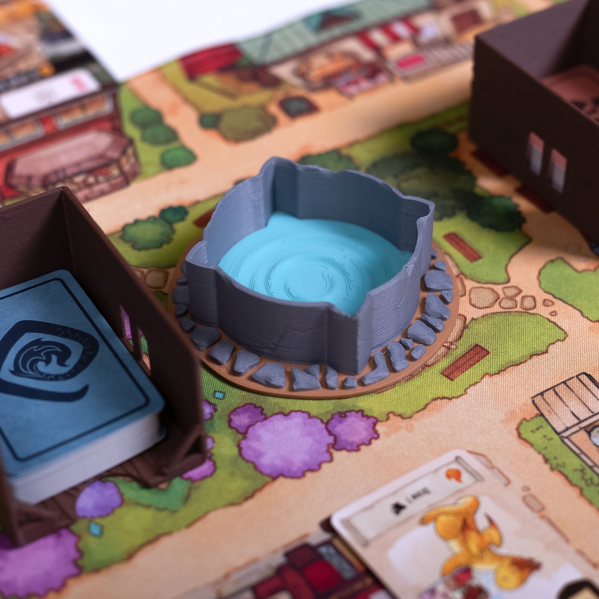Flamecraft Organizer: Magical Game Setup, Works with Sleeved Cards - board game expansion set - BoardGeekFox