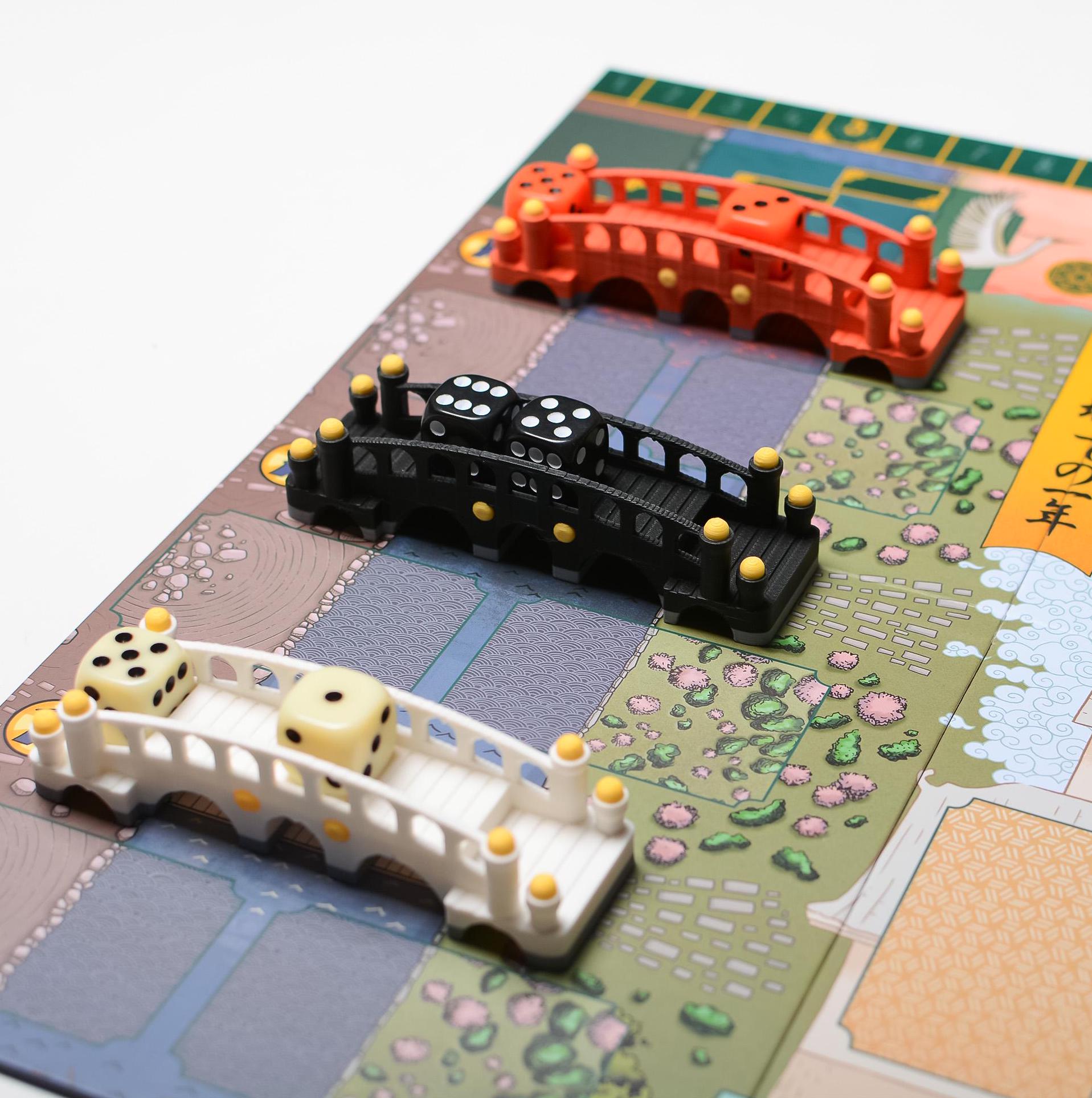 White Castle 3D Printed Bridge Set - 3 Durable Plastic Bridges - board game expansion set - BoardGeekFox