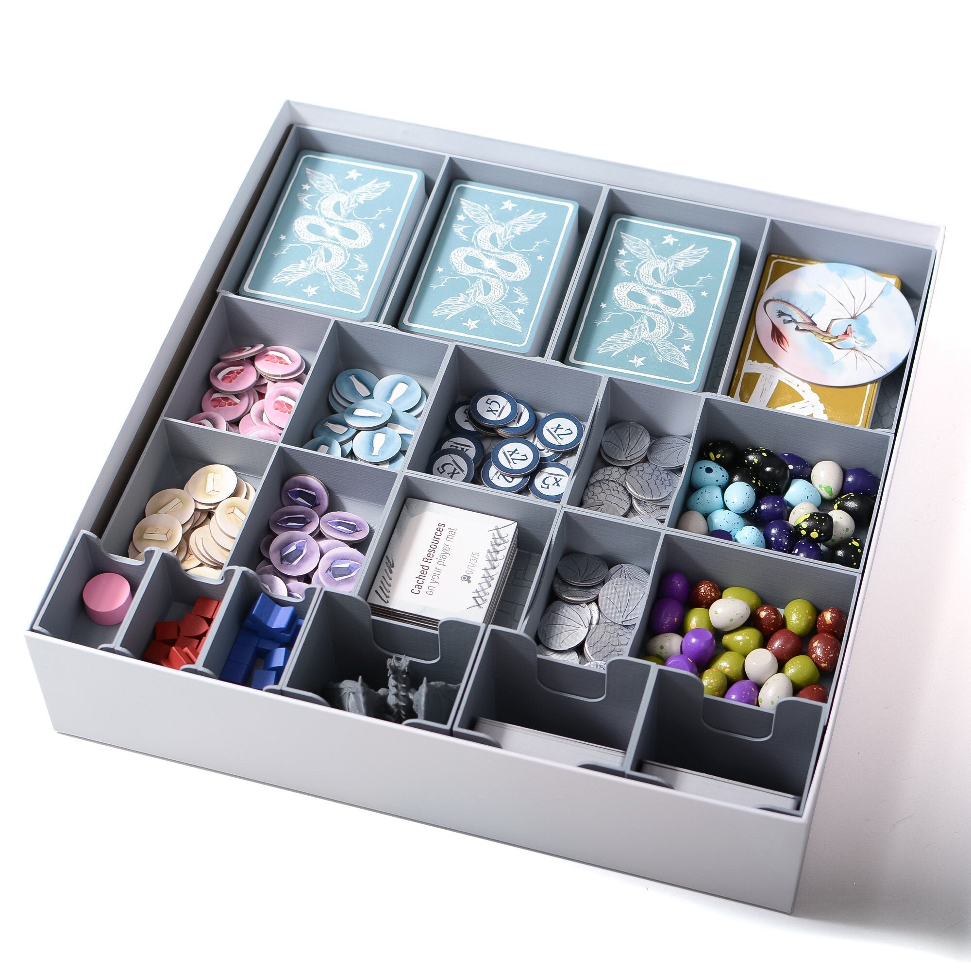 Wyrmspan Game Insert – Sleeved Card Compatible - board game expansion set - BoardGeekFox