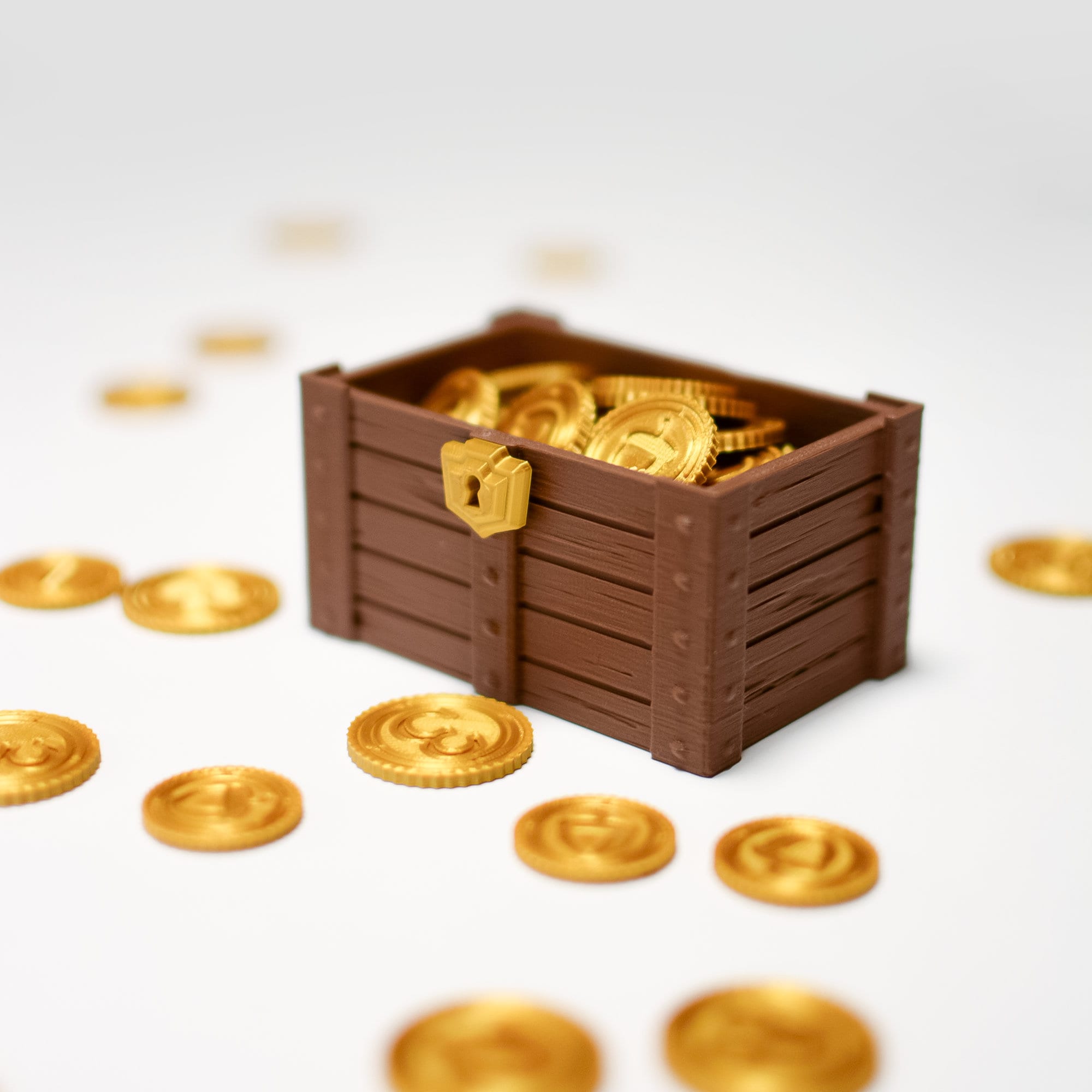Everdell Gold Point Tokens 45pcs | Upgrade Pack | Wooden chest- unofficial - board game expansion set - BoardGeekFox