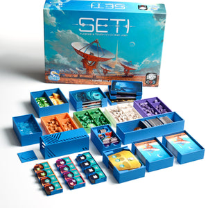 SETI Board Game Insert / Organizer – Sleeved Card Compatible + Optional Token Set - board game expansion set - BoardGeekFox