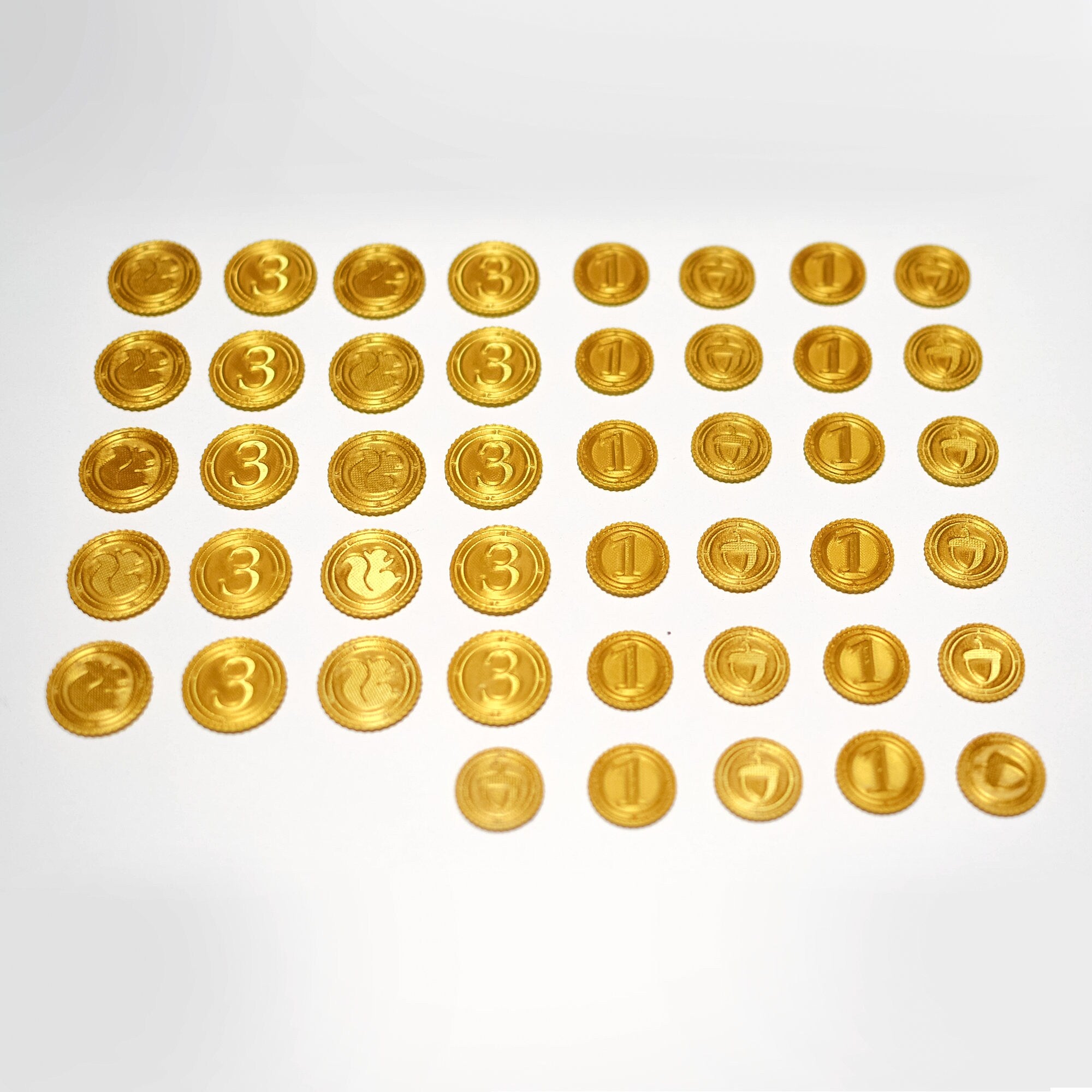 Everdell Gold Point Tokens 45pcs  | Upgrade Pack | Wooden chest- unofficial - board game expansion set - BoardGeekFox