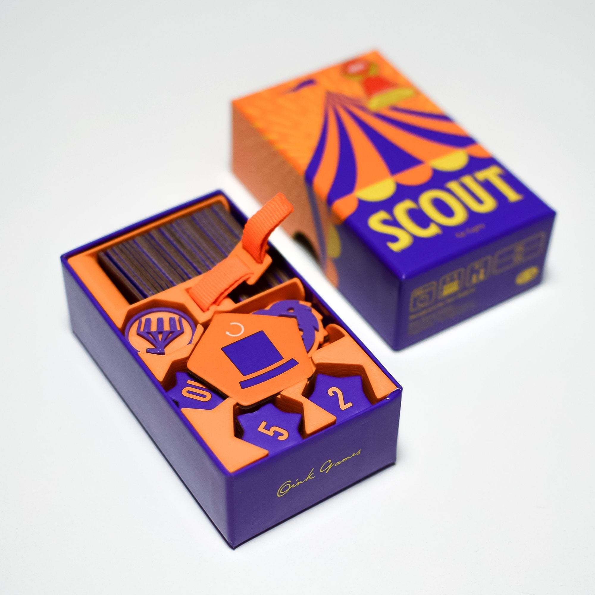 Scout - Insert | Organizer | First Player and active number reminder tokens (unofficial) - board game expansion set - BoardGeekFox