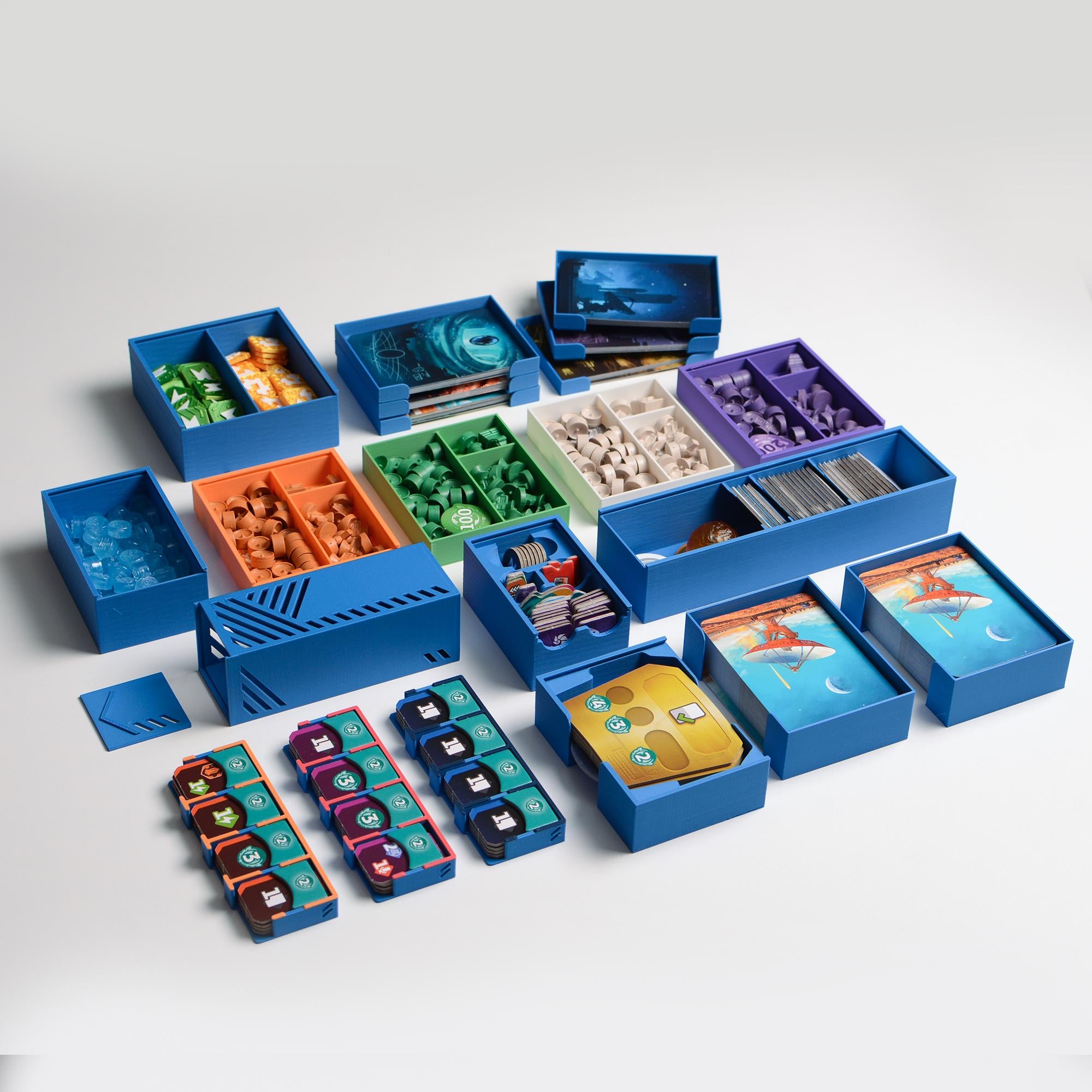 SETI Board Game Insert / Organizer – Sleeved Card Compatible + Optional Token Set - board game expansion set - BoardGeekFox