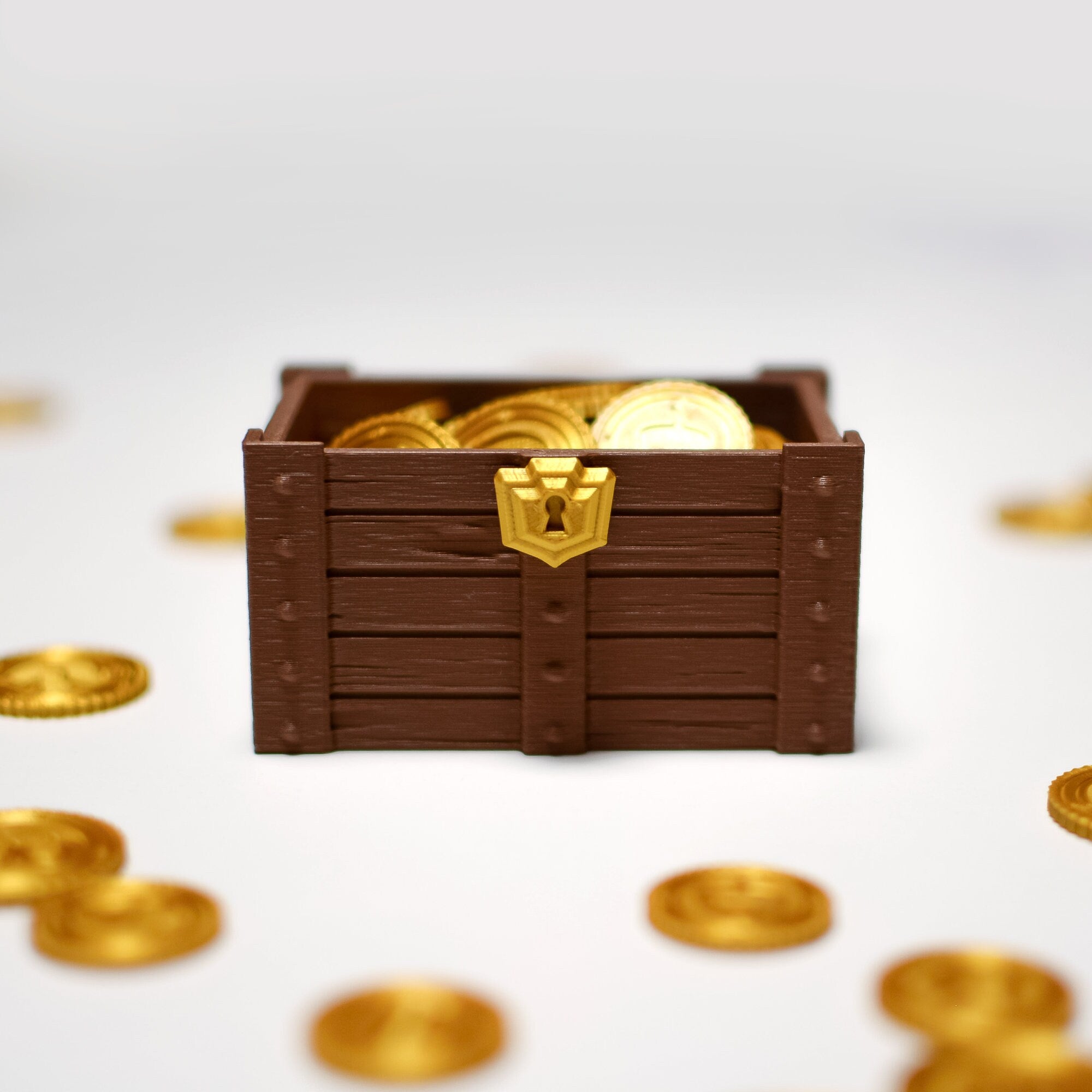 Everdell Gold Point Tokens 45pcs  | Upgrade Pack | Wooden chest- unofficial - board game expansion set - BoardGeekFox