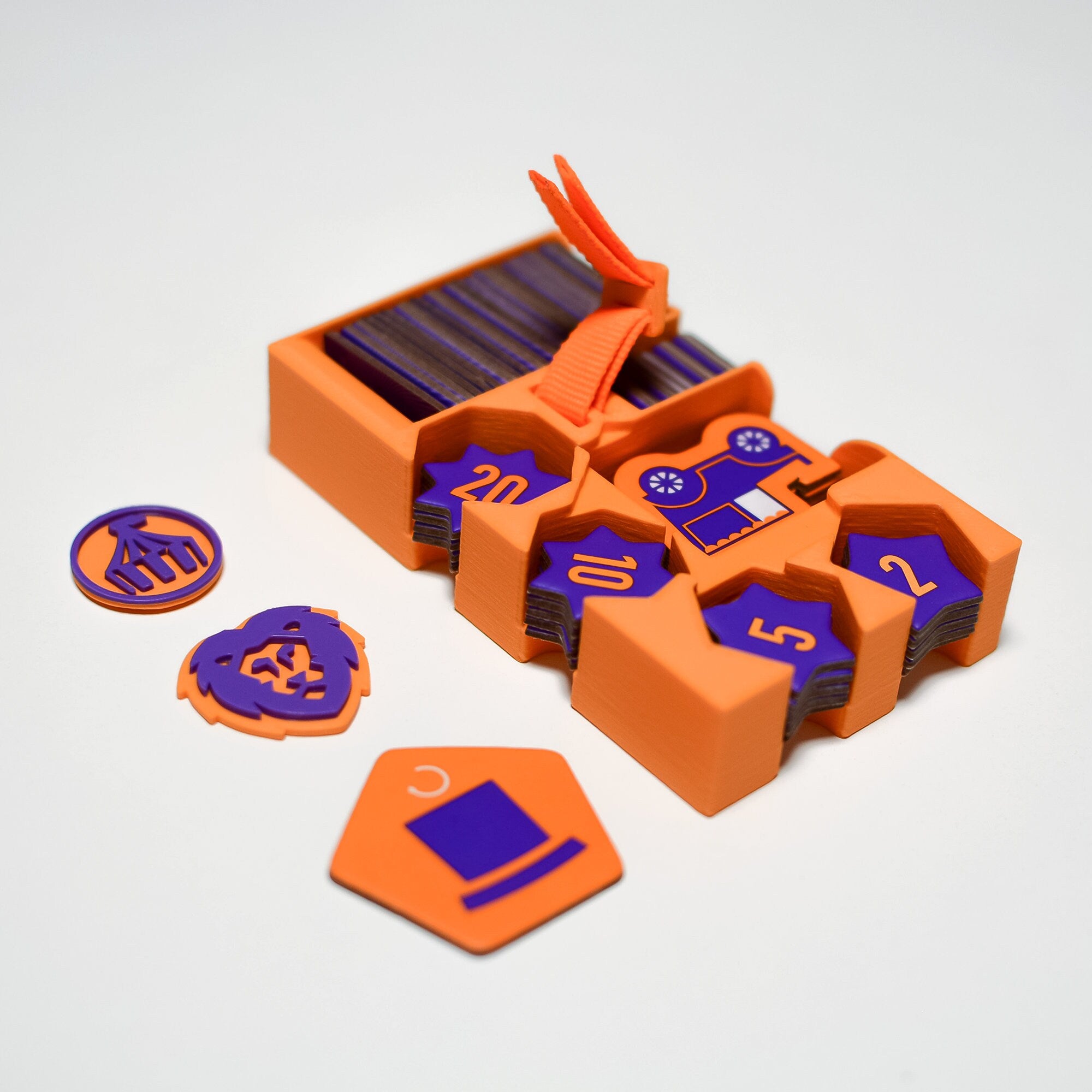 Scout - Insert | Organizer | First Player and active number reminder tokens (unofficial) - board game expansion set - BoardGeekFox