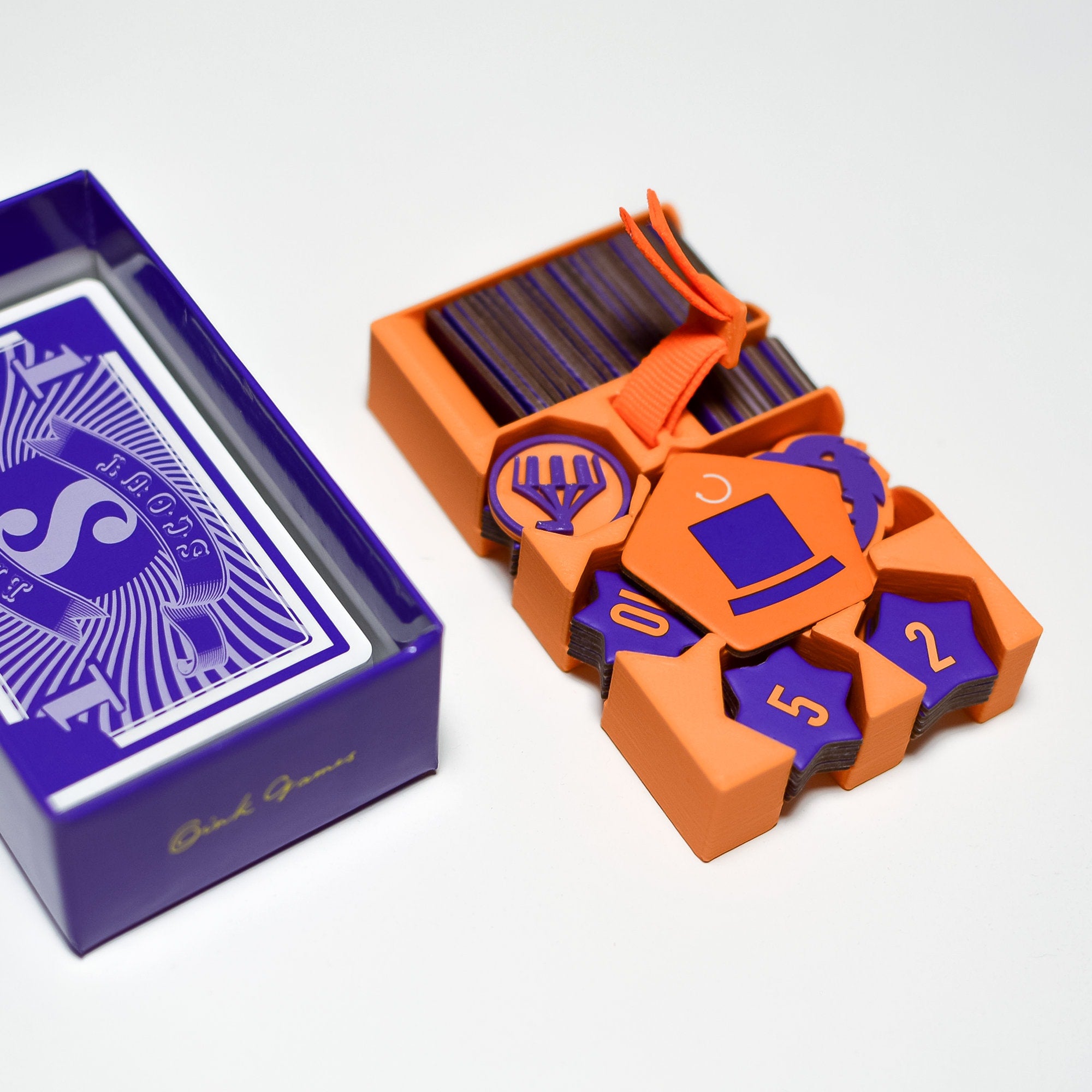 Scout - Insert | Organizer | First Player and active number reminder tokens (unofficial) - board game expansion set - BoardGeekFox