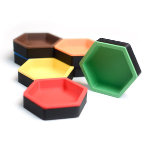 Magnetic Hexagon Board Game Token Trays – Custom Color Organizers with Dividers - board game expansion set - BoardGeekFox