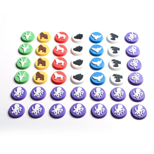 Ark Nova Marine World Expansion Animal Tokens | 42 pcs - board game expansion set - BoardGeekFox