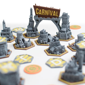 Thunder Road: Carnival of Chaos – Terrain & Token Set (Unofficial) - board game expansion set - BoardGeekFox