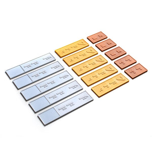 Republic Sabacc Credits / Gold, Silver, Bronze / Star Wars Inspired Sabacc Credits - board game expansion set - BoardGeekFox