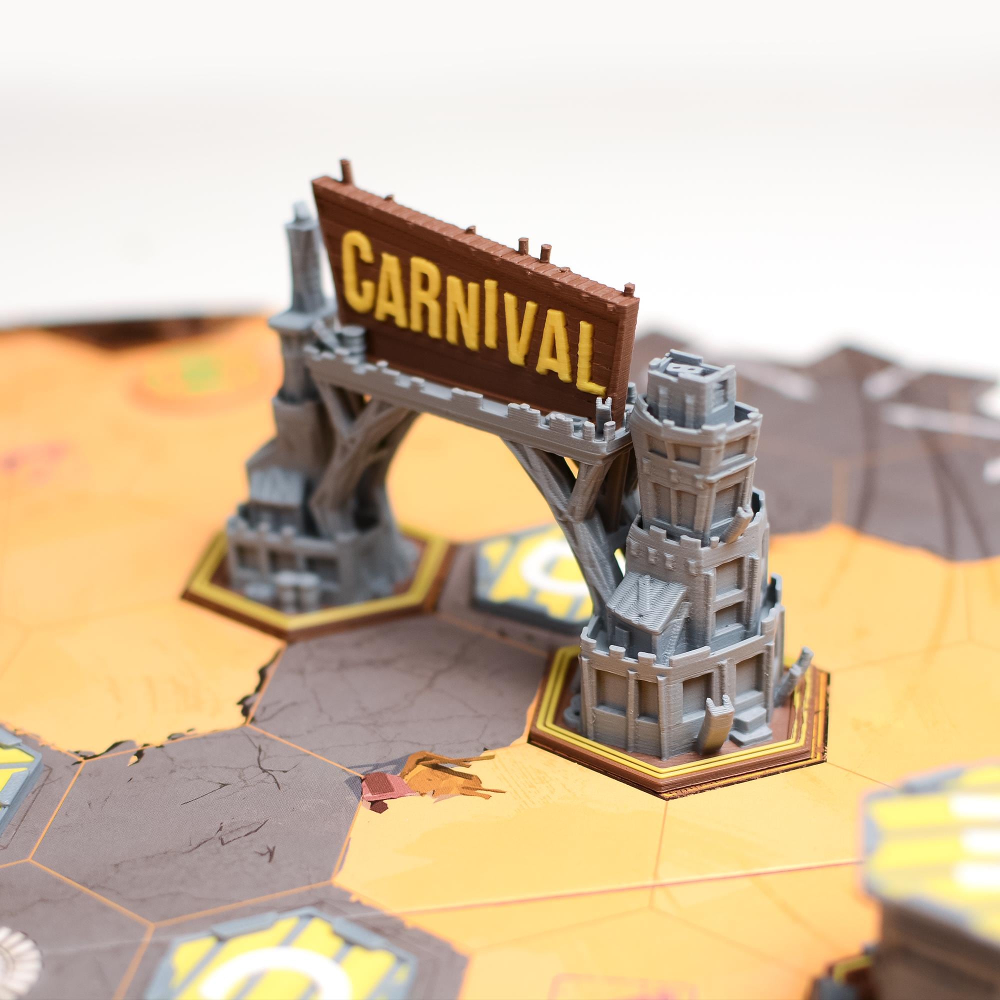 Thunder Road: Carnival of Chaos – Terrain & Token Set (Unofficial) - board game expansion set - BoardGeekFox