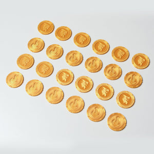 Flamecraft Coin: 3D Printed Golden Token Set - board game expansion set - BoardGeekFox
