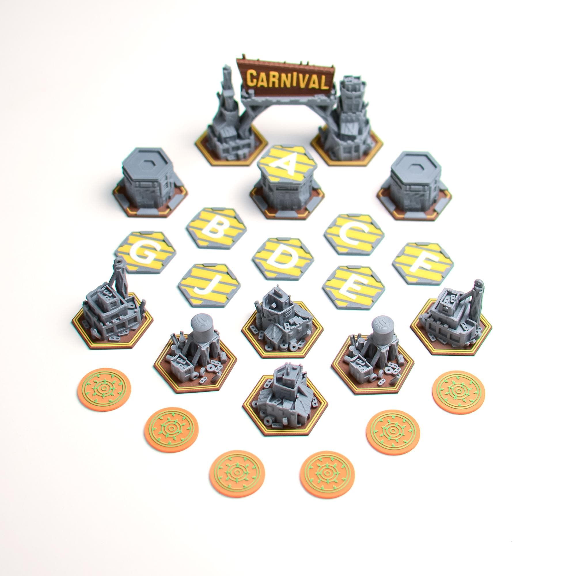 Thunder Road: Carnival of Chaos – Terrain & Token Set (Unofficial) - board game expansion set - BoardGeekFox