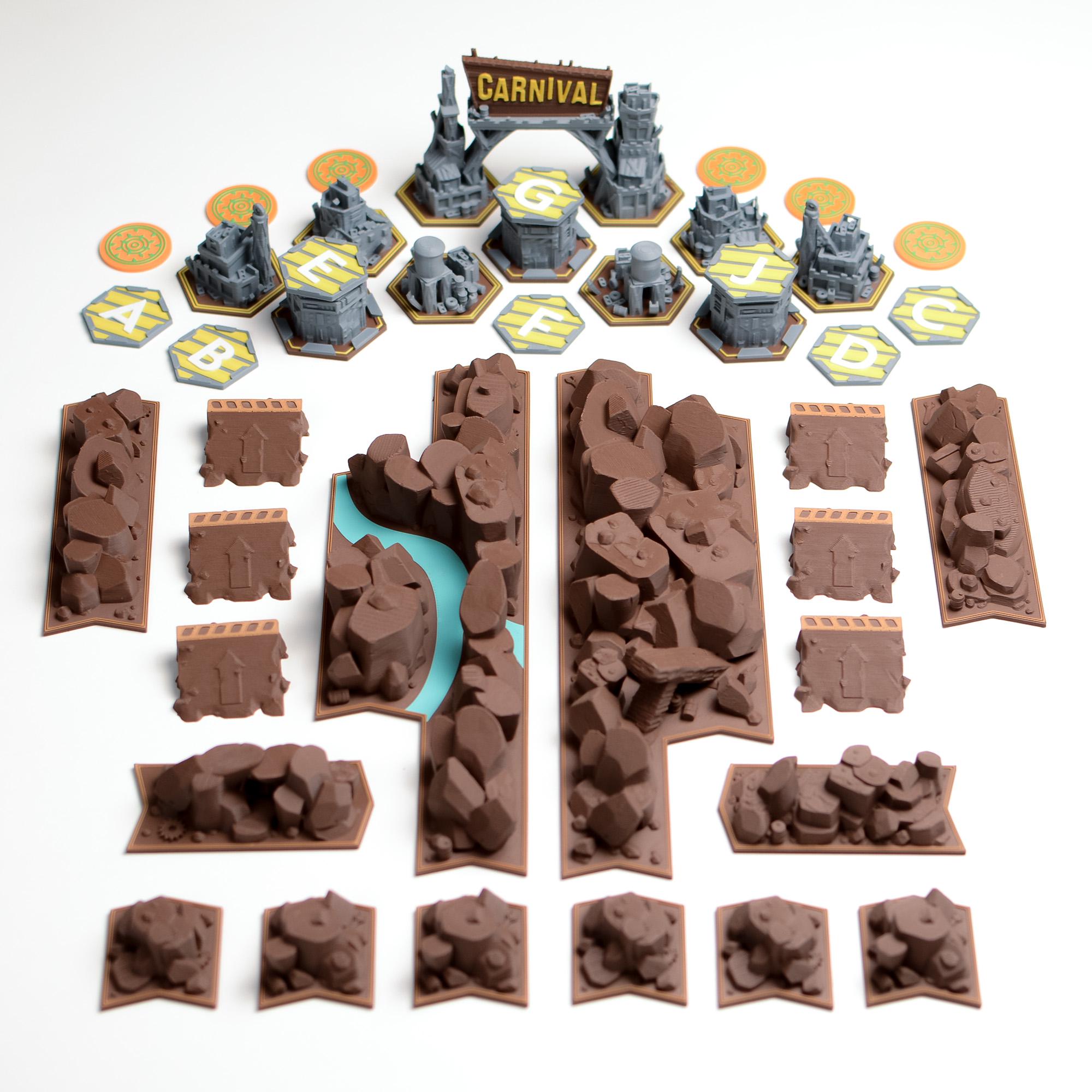 Thunder Road: Carnival of Chaos – Terrain & Token Set (Unofficial) - board game expansion set - BoardGeekFox