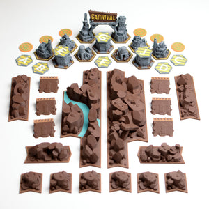 Thunder Road: Carnival of Chaos – Terrain & Token Set (Unofficial) - board game expansion set - BoardGeekFox