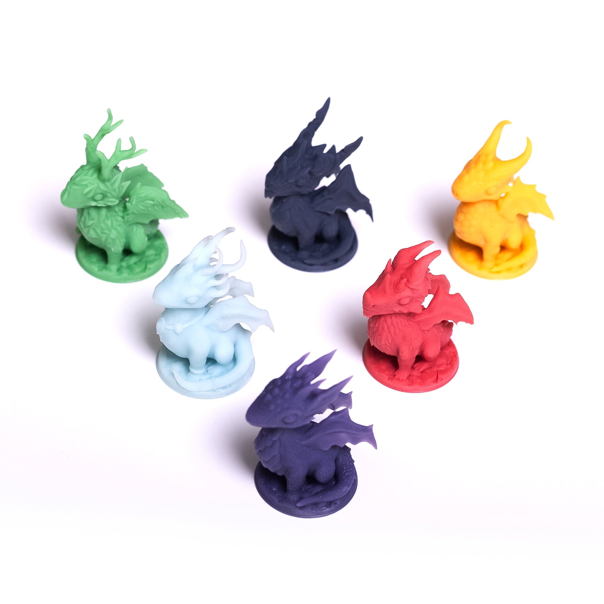 Unique Dragon Miniatures for Flamecraft! - board game expansion set - BoardGeekFox