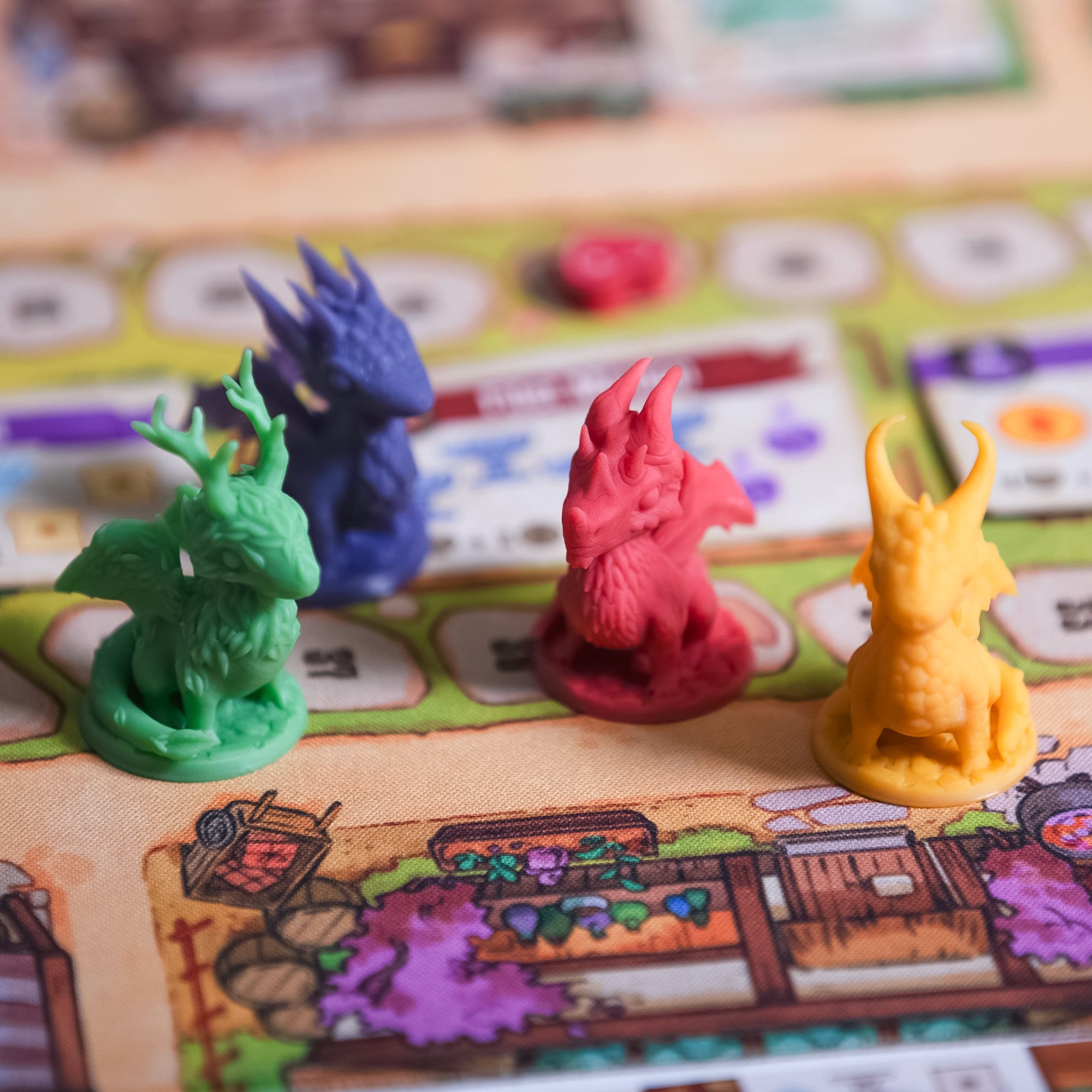 Unique Dragon Miniatures for Flamecraft! - board game expansion set - BoardGeekFox
