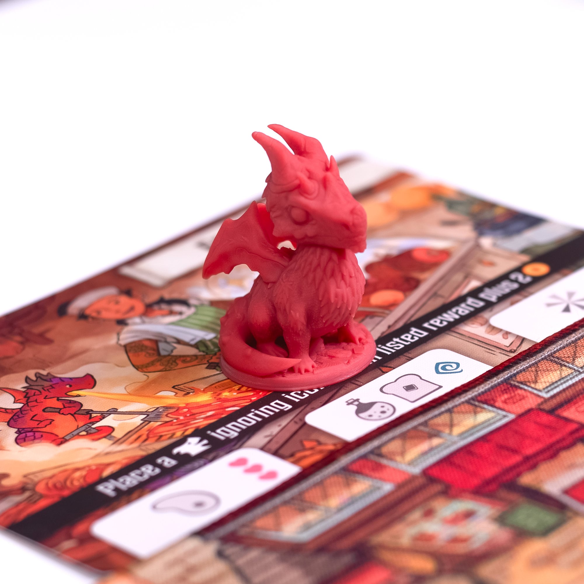 Unique Dragon Miniatures for Flamecraft! - board game expansion set - BoardGeekFox