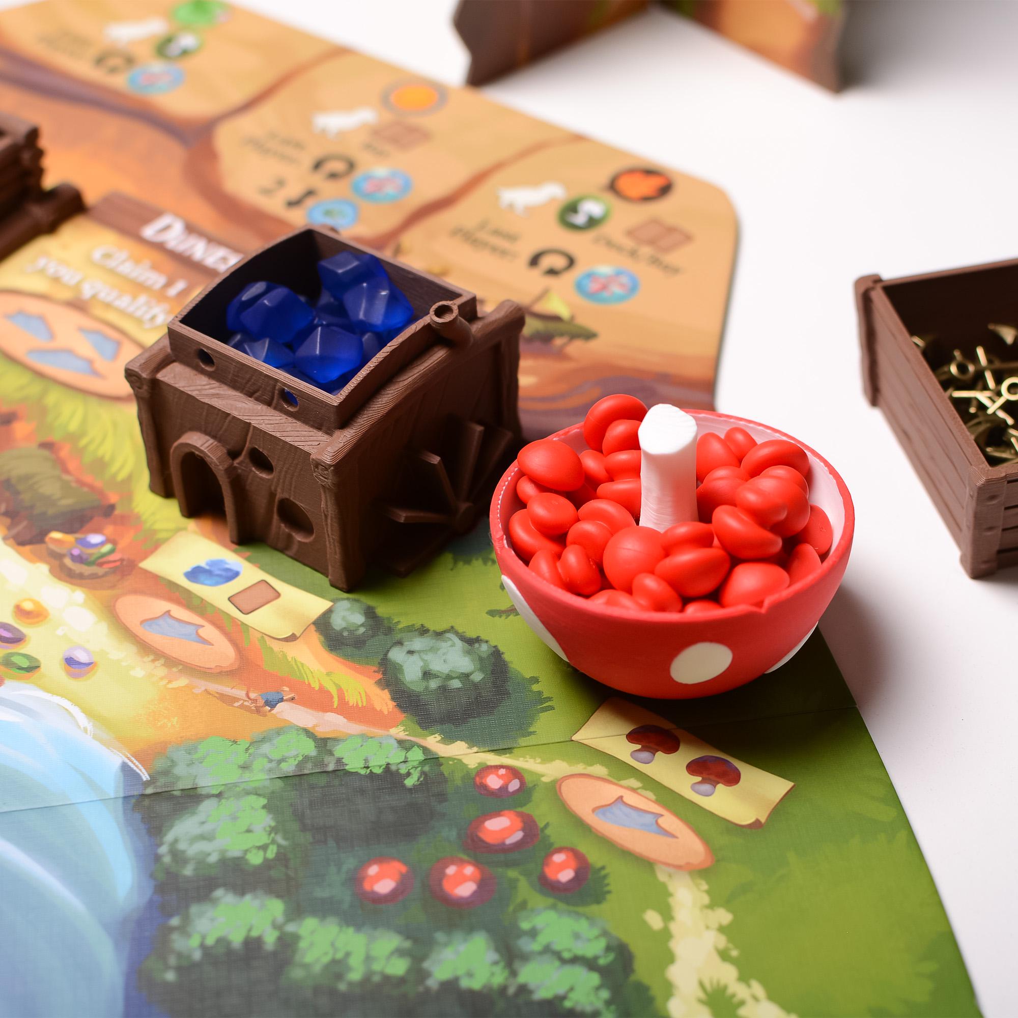 Everdell: Fashore Resource and Token Holder Set - 6 Pieces - board game expansion set - BoardGeekFox