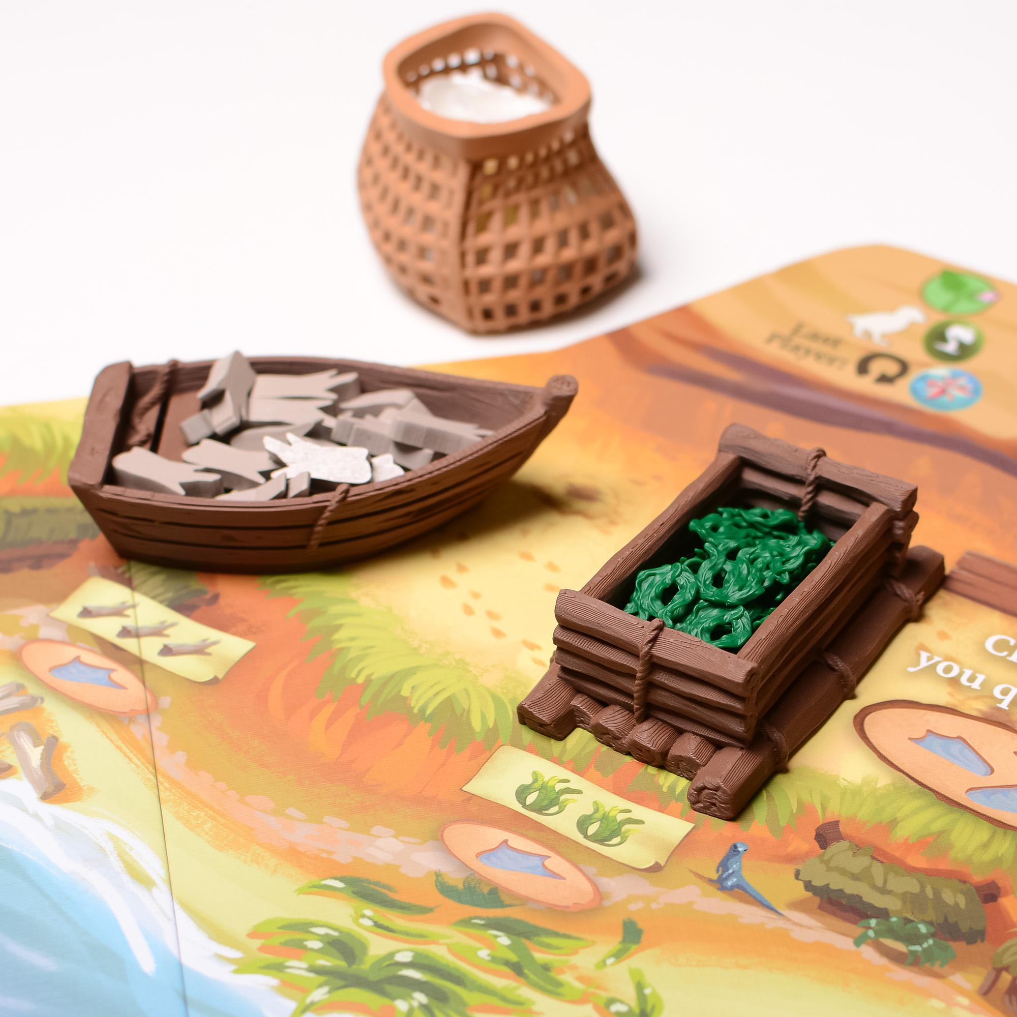 Everdell: Fashore Resource and Token Holder Set - 6 Pieces - board game expansion set - BoardGeekFox