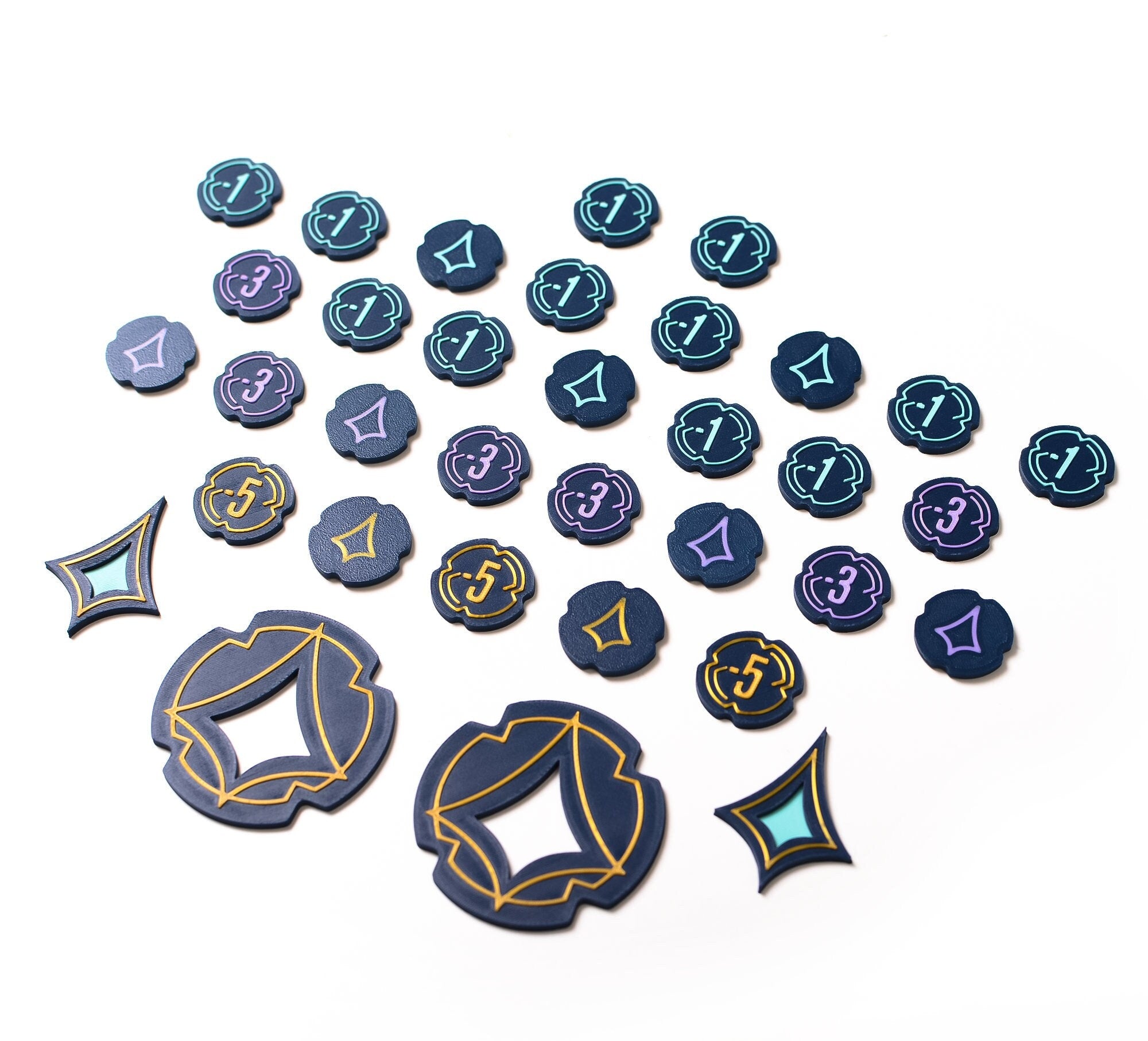 Disney Lorcana: Premium Tokens / Damage Markers / Lore, Star Counters - board game expansion set - BoardGeekFox
