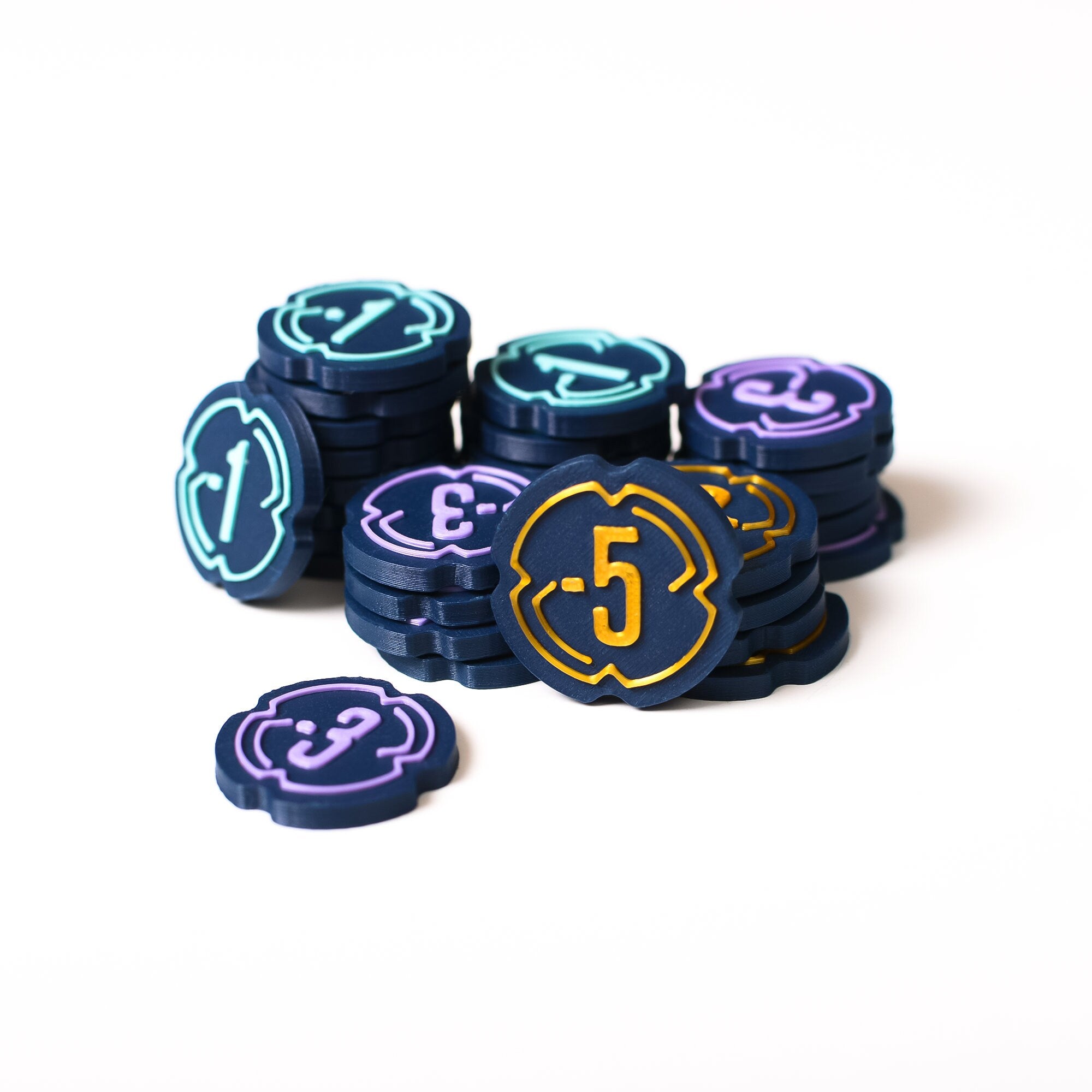 Disney Lorcana: Premium Tokens / Damage Markers / Lore, Star Counters - board game expansion set - BoardGeekFox