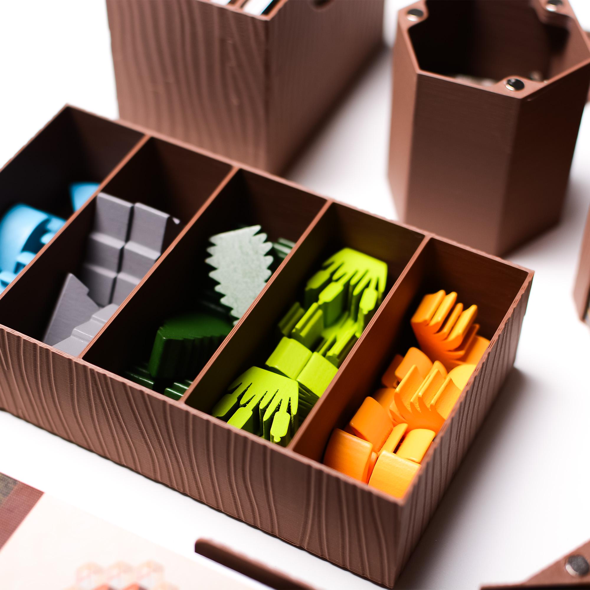 Cascadia and Landmarks Expansion Insert / Organizer (sleeved cards) - board game expansion set - BoardGeekFox