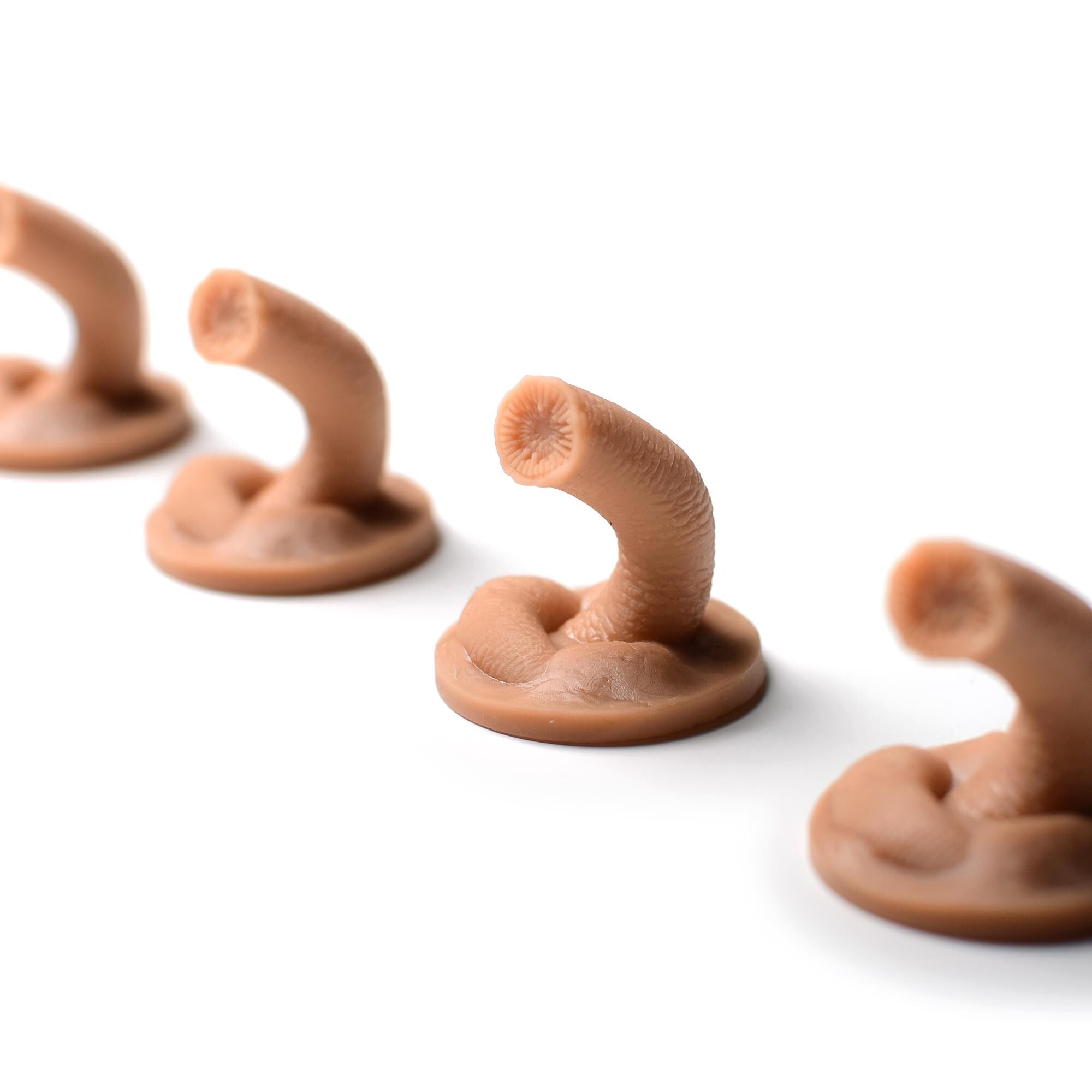 Dune Imperium: Uprising Compatible Sandworm Tokens - 4-Pack 3D Printed Game Accessory - board game expansion set - BoardGeekFox