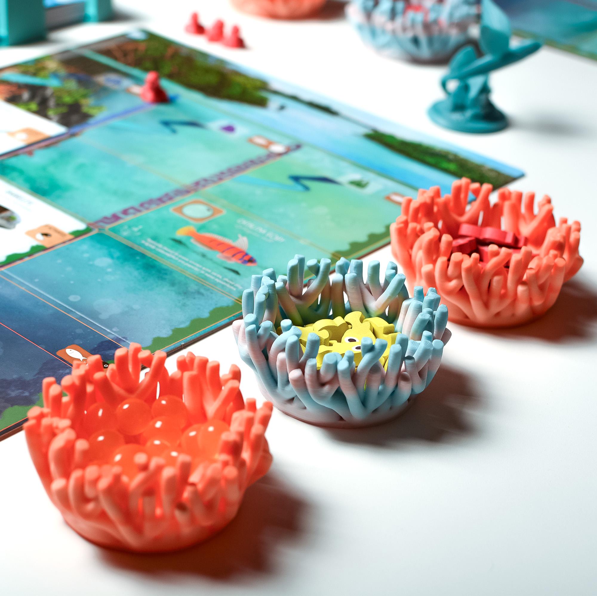 Finspan Coral Resource Holders – Upgrade / Board Game Accessories - board game expansion set - BoardGeekFox