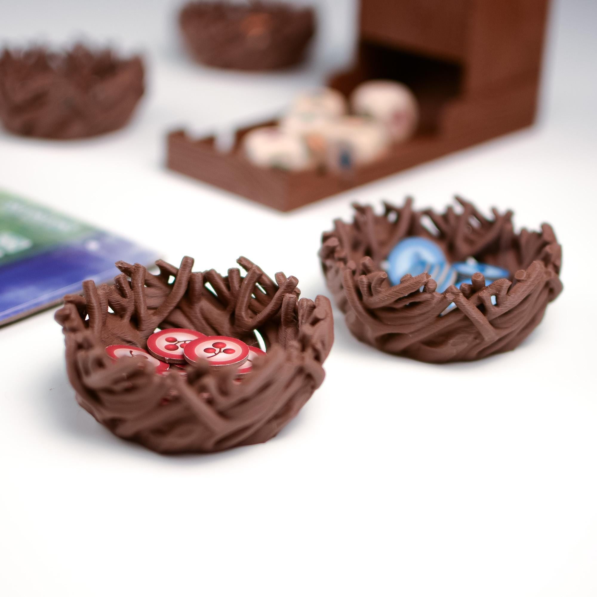 Wingspan Egg Nest Token Containers – Themed Nest Holders for Eggs and Tokens - board game expansion set - BoardGeekFox
