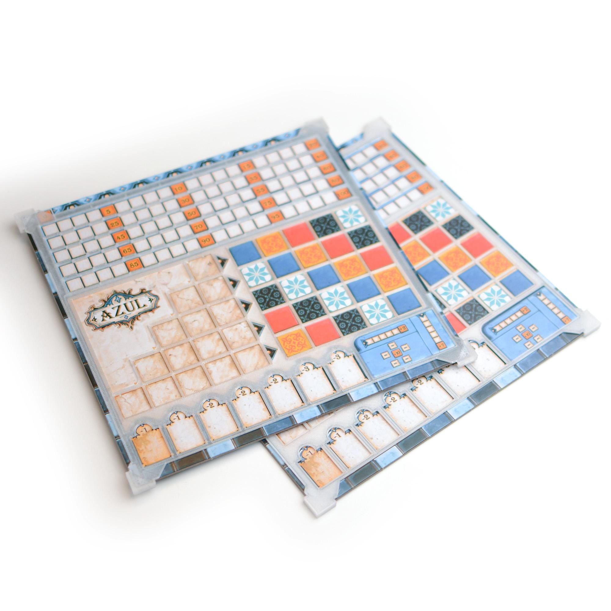 Azul Game Board Overlay – Transparent 3D Printed Tile Holder | 1 Piece or Set of 4 - board game expansion set - BoardGeekFox