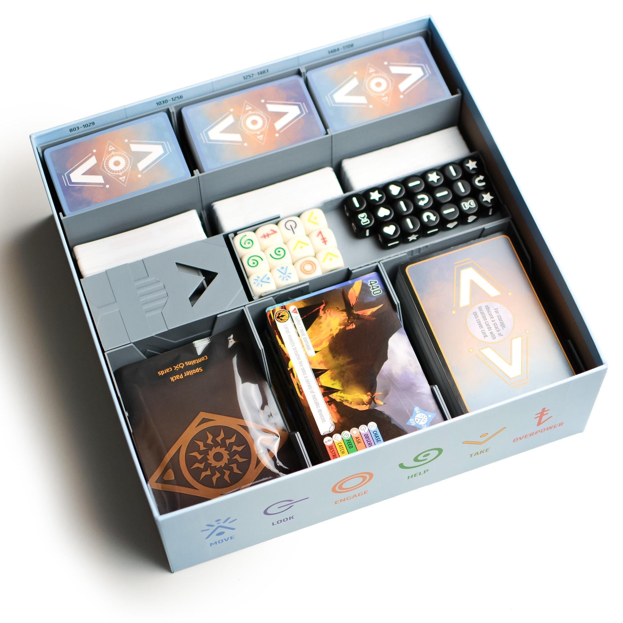 Vantage Organizer with Integrated Dice Tower - board game expansion set - BoardGeekFox