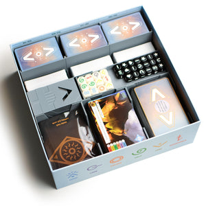 Vantage Organizer with Integrated Dice Tower - board game expansion set - BoardGeekFox