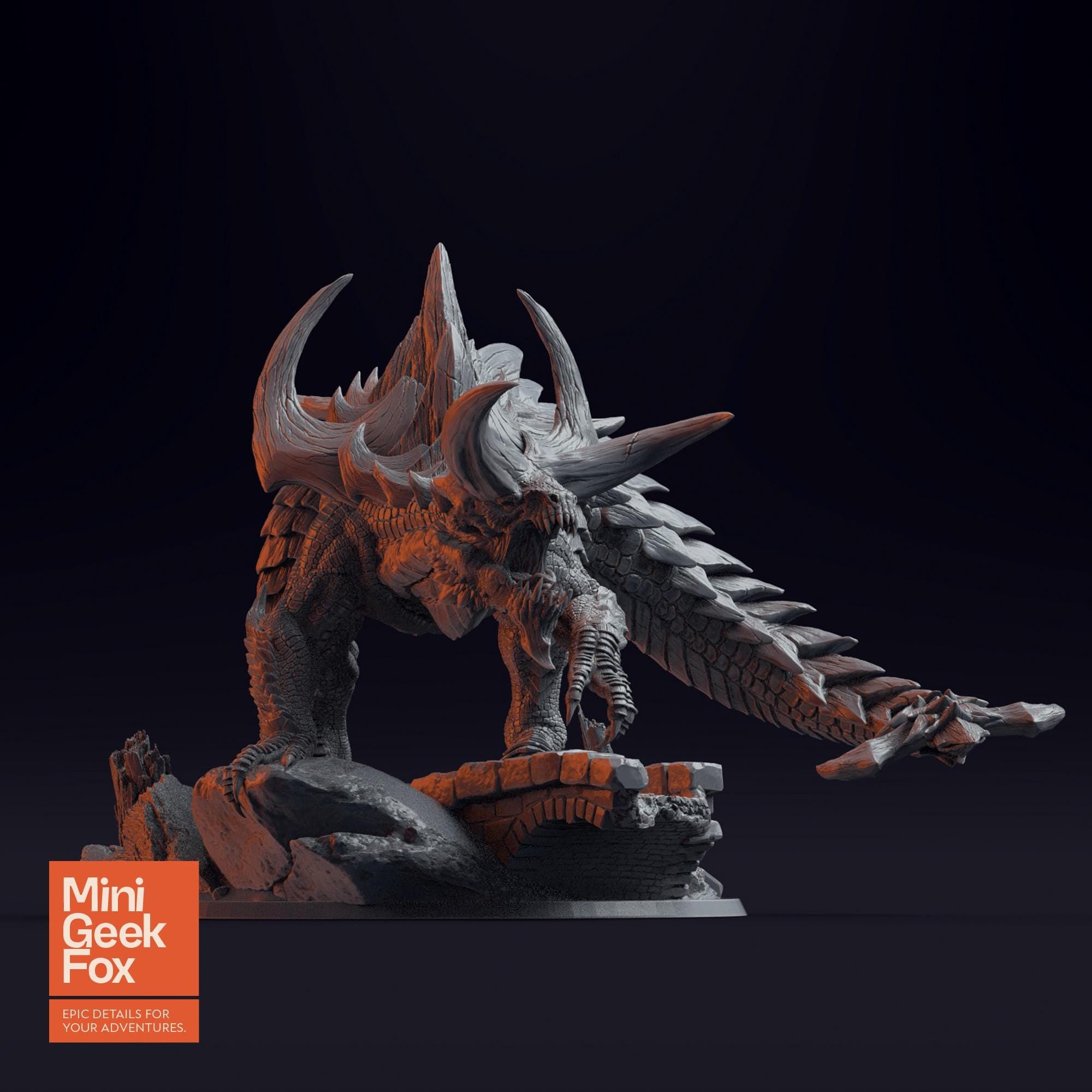 Tarrasque - Dungeons and Dragons Tabletop Miniature (DnD) - board game expansion set - BoardGeekFox