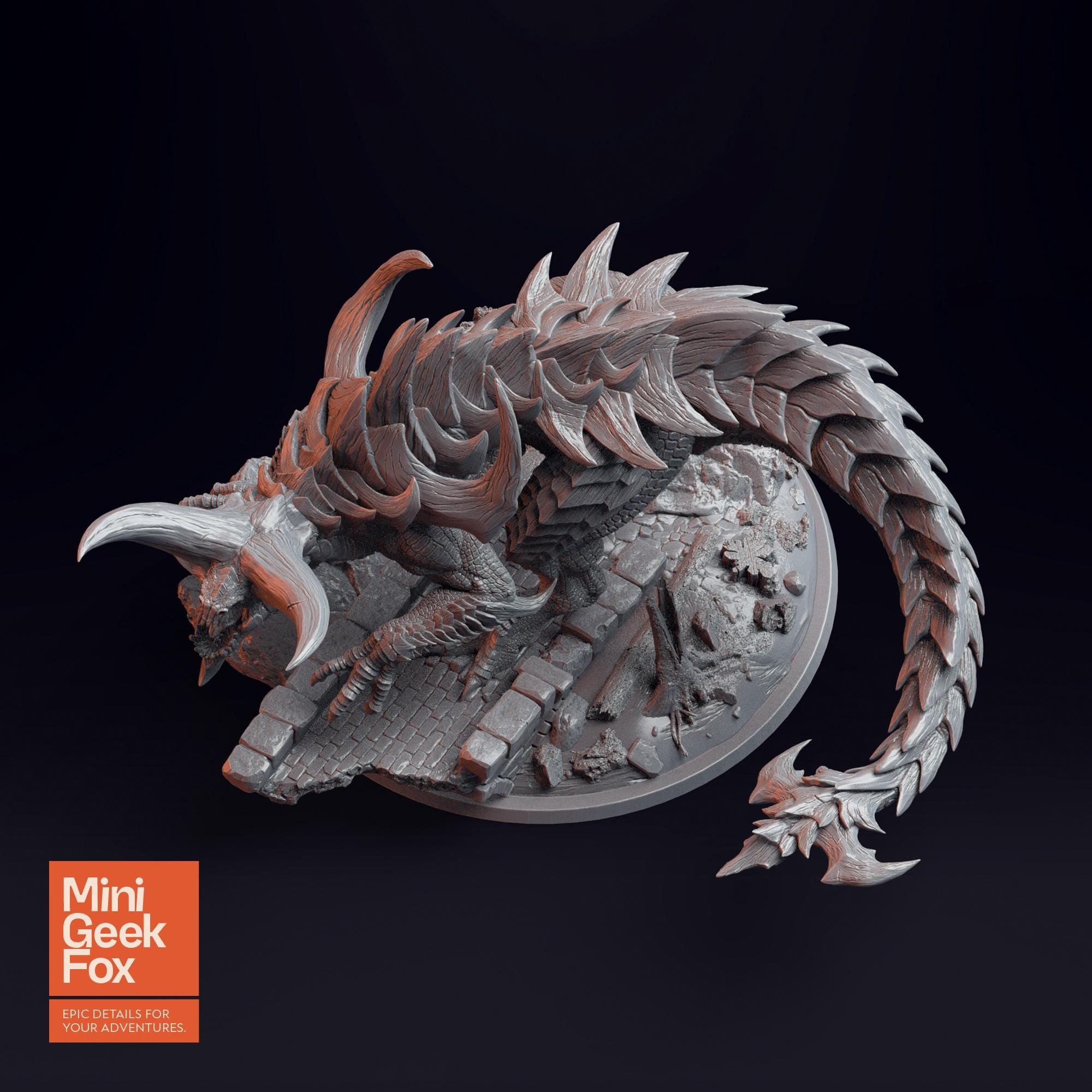 Tarrasque - Dungeons and Dragons Tabletop Miniature (DnD) - board game expansion set - BoardGeekFox