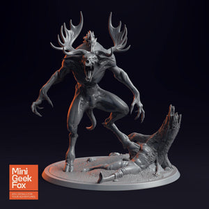 Wendigo Miniature - DnD Monster, Fantasy Tabletop RPG, Highly Detailed Resin Model - board game expansion set - BoardGeekFox