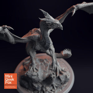 Young White Dragon Miniature - DnD Monster, Fantasy Tabletop RPG - board game expansion set - BoardGeekFox