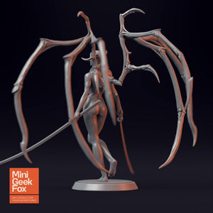 Succubus - DnD Demon, Fantasy Miniature, Tabletop RPG Figure - board game expansion set - BoardGeekFox