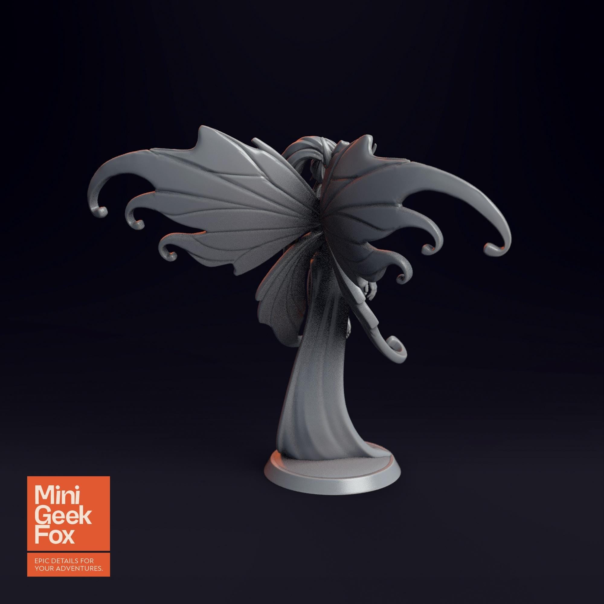 Fairy Pixie - Enchanting Fantasy Miniature, DnD Fairy, Tabletop RPG Figure (3 Versions Available) - board game expansion set - BoardGeekFox