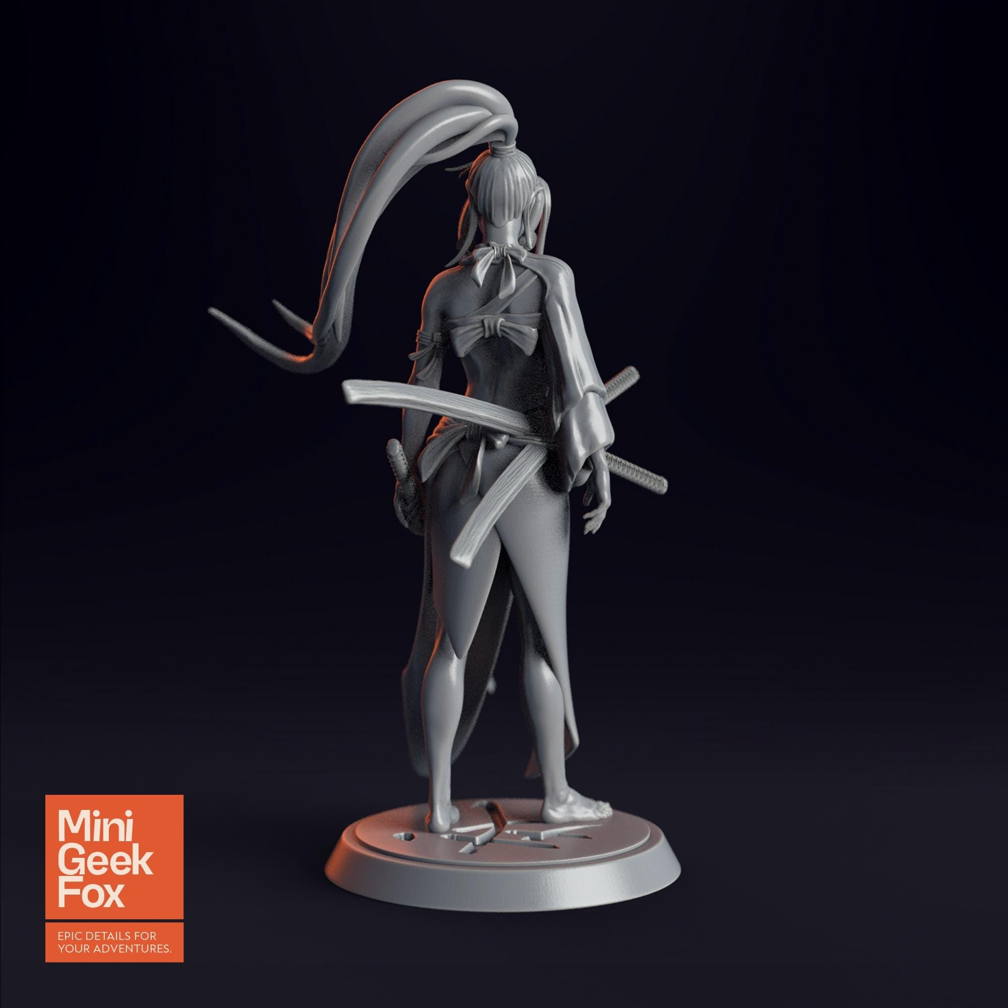 Samurai Fighter - Epic Fantasy Miniature, DnD Warrior, Tabletop RPG Figure - board game expansion set - BoardGeekFox