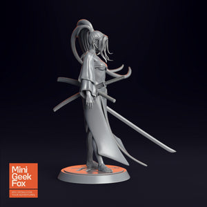 Samurai Fighter - Epic Fantasy Miniature, DnD Warrior, Tabletop RPG Figure - board game expansion set - BoardGeekFox