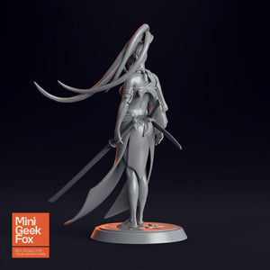 Samurai Fighter - Epic Fantasy Miniature, DnD Warrior, Tabletop RPG Figure - board game expansion set - BoardGeekFox