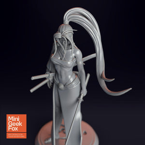 Samurai Fighter - Epic Fantasy Miniature, DnD Warrior, Tabletop RPG Figure - board game expansion set - BoardGeekFox